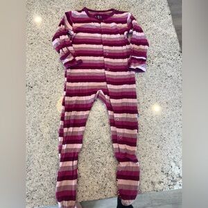 Kickee pants bamboo footie pajama baby girl 6-9 months